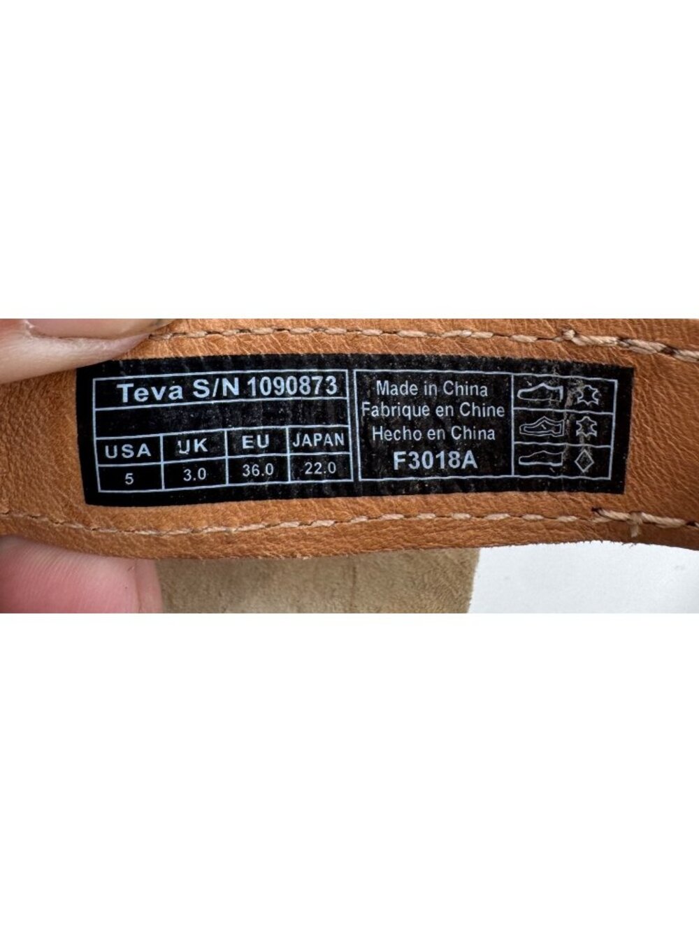 Teva Womens Size 5 Leather Midform Universal Geometric Strap Sandals Comfort Wal - Picture 4 of 8